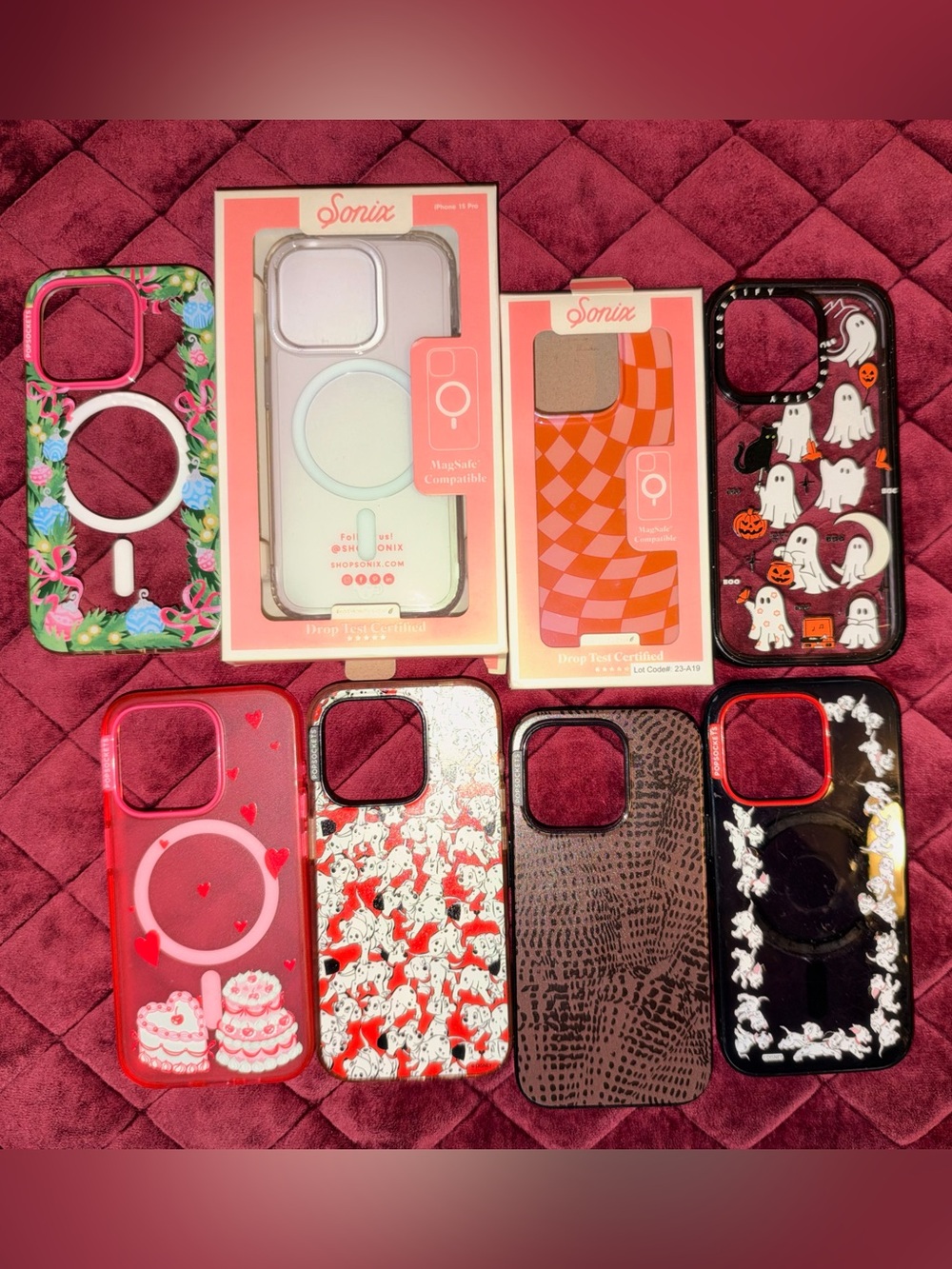 Sonix Pink & White iPhone Case - MagSafe Compatible